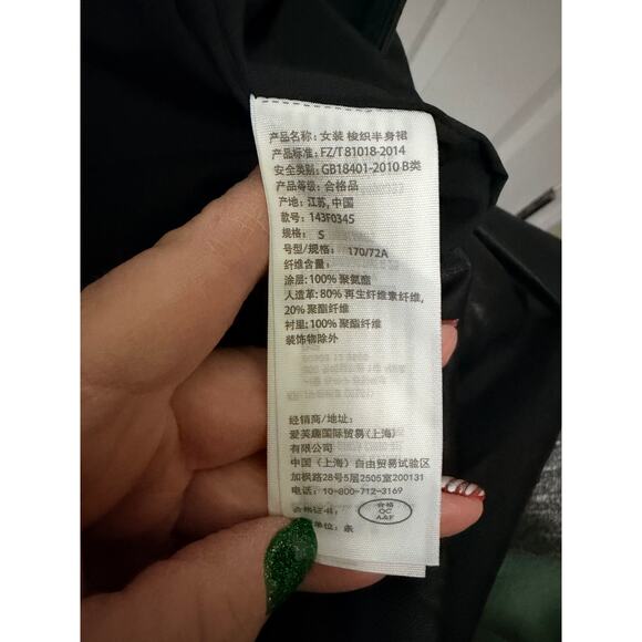 Abercrombie & Fitch Black Faux Leather Wrap Mini Skirt Women’s Small Y2K - Picture 8 of 12